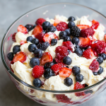 Red White and Blue Cheesecake Salad